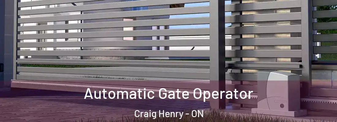  Automatic Gate Operator Craig Henry - ON